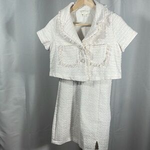 Thirty Thirty Cream suit Jacket dress set tweed